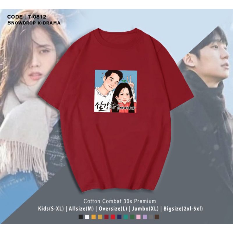 KAOS KDRAMA SNOWDROP JISOO/KAOS KATUN DRAKOR SNOWDROP PEACE