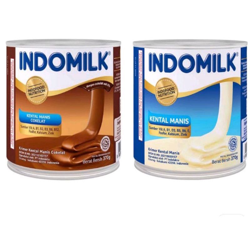 

Indomilk kaleng putih dan coklat