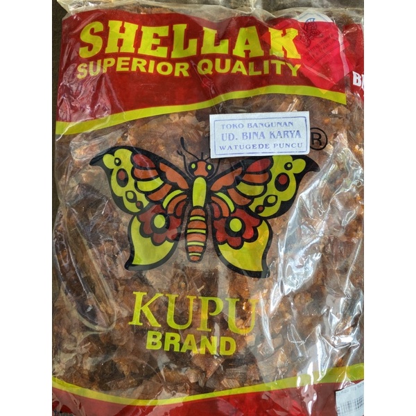 Serlak emping kupu 500gr / sherlak / sirlak / shellac
