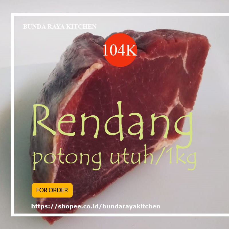 

BAH Premium Daging Rendang / UTUH @ 1kg, QUALITY RESTO PADANG !!