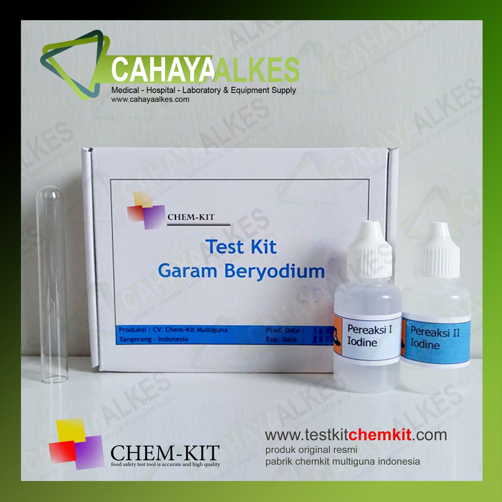 Alat Test Kit Uji Garam Beryodium Chemkit | Tes Iodine Makanan ( Pabrik Produksi )