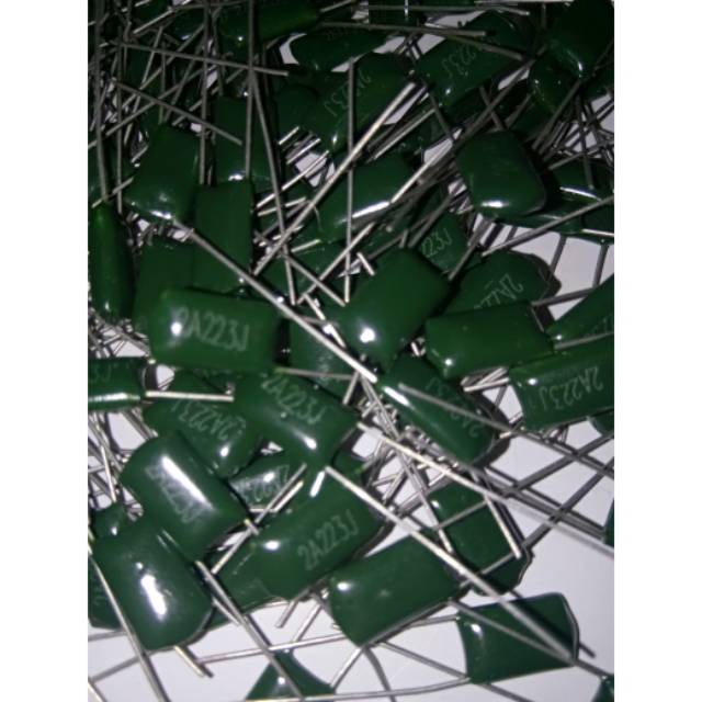 Kapasitor Milar 223#22kp#22nf#100volt#ecer#warna sesuai stok kami