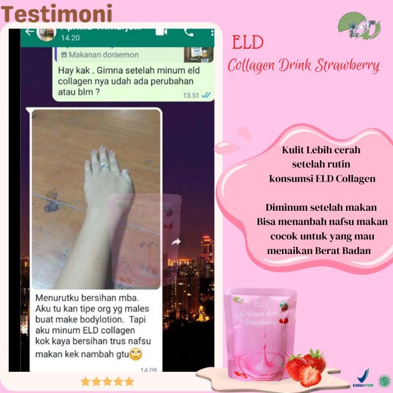 [READY] ELD COLLAGEN DRINK MINUMAN PELANGSING DAN PEMUTIH BADAN ORIGINAL BPOM