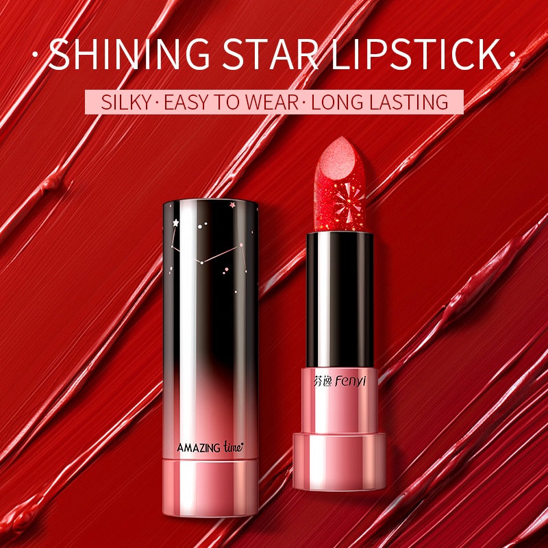 Fenyi Shimmer Glitter Lipstik Tahan Lama Tahan Air Bersinar Lip Gloss Make Up