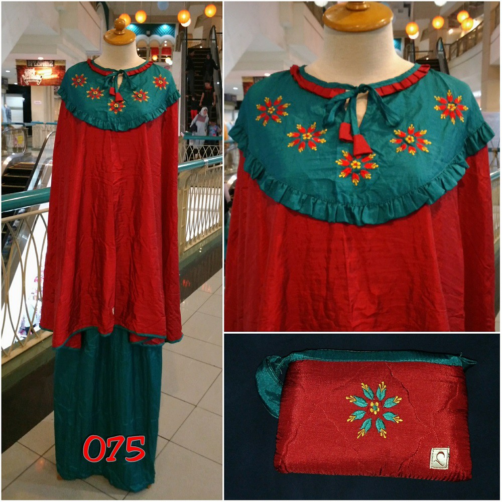 MUKENA PONCO QATIFA MUKENA TRAVELING PARASUT BORDIR