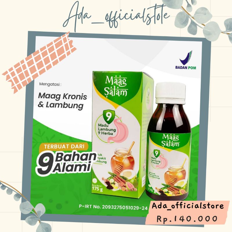 MADU MAAG SALAM HERBAL I MADU KUNING SEHAT LAMBUNG I OBAT MAAG SALAM I ASAM LAMBUNG I ULU HATI GERD