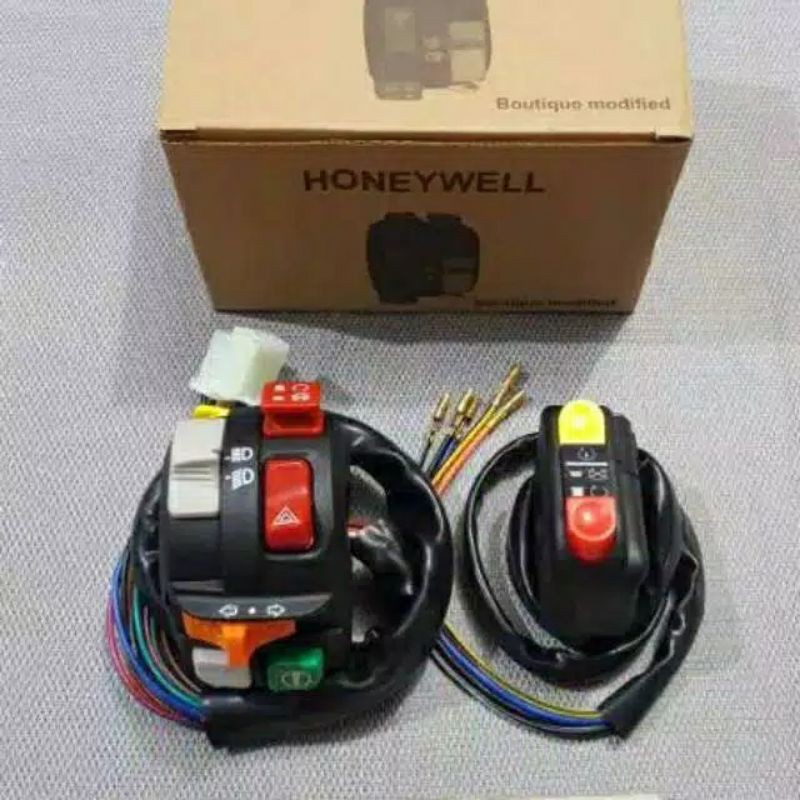 Saklar Set  Saklar kiri kanan Honeywell Kanan Domino Thailand Saklar Honeywell set Nmax PCX Dll