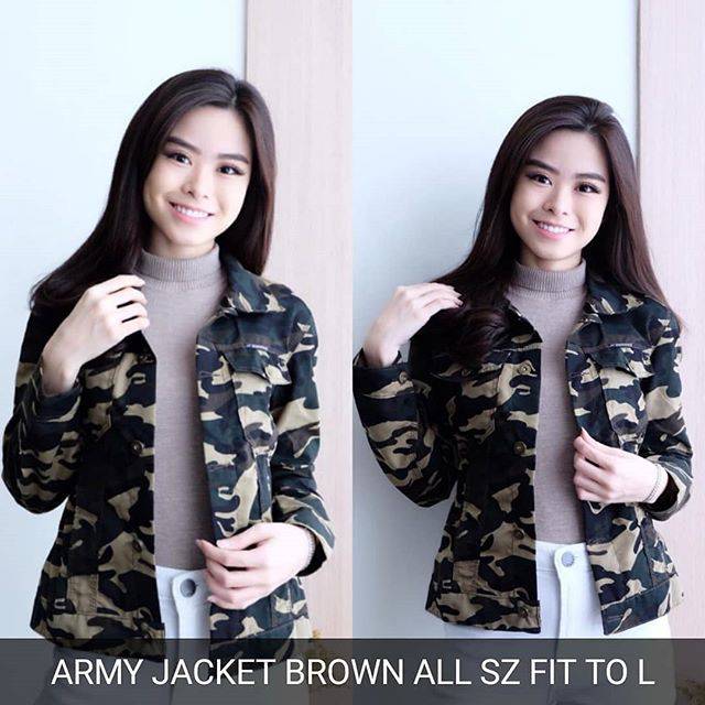 JAKET JEANS WANITA ARMY JACKET