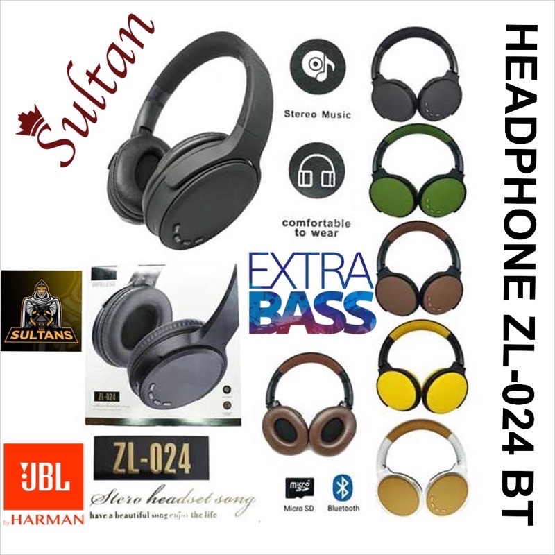 PROMO HEADPHONE BLUETOOTH ZL024 NEW UPGRADE