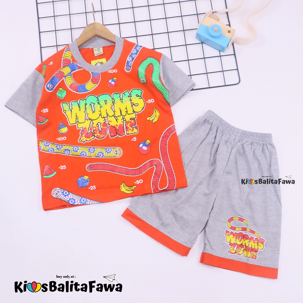 Setelan Rafa uk 1-10 Tahun / Kaos Karakter Celana Pendek Baju Harian Anak Laki Cowok Lengan Murah