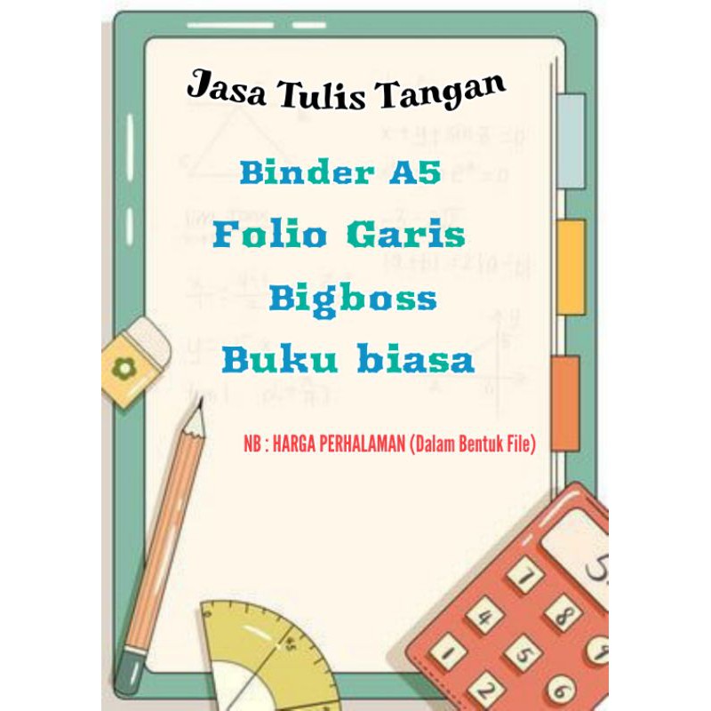 JASA TULIS TANGAN MURAH | DALAM BENTUK FILE