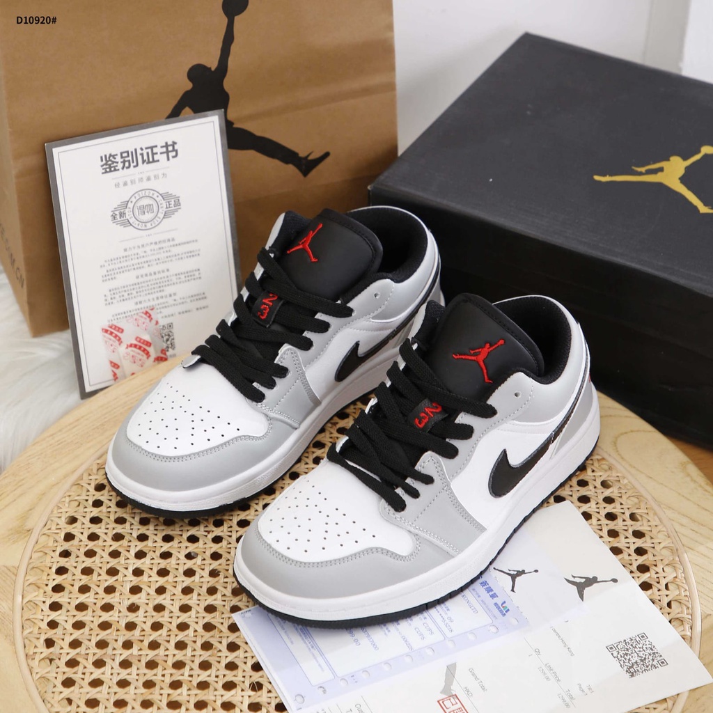 NK AJ Air Jordan 1 Low Leather With Rubber Women  Sneakers D10920 D10921