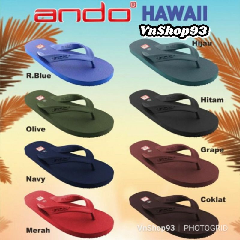 Ando Hawai Sandal Japit Karet Pria
