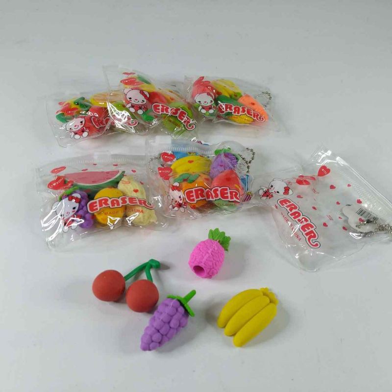 

Penghapus Karakter Anak Buah Eraser Mix Mainan Edukasi Penghapus Murah