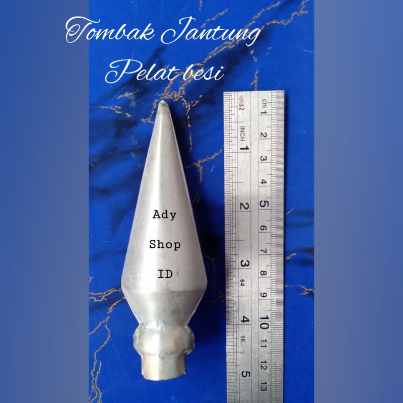 ornamen pagar besi aksesoris motif tombak jantung pelat besi