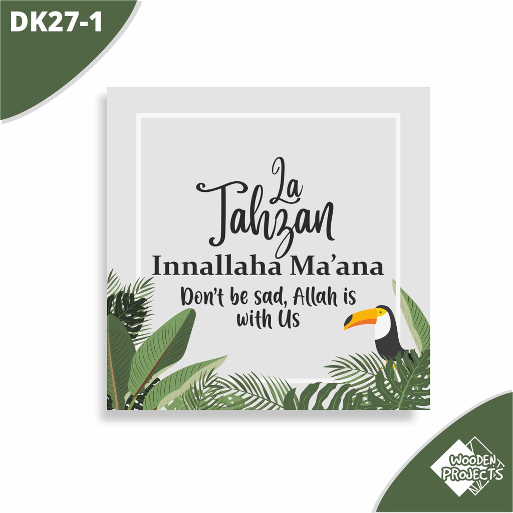Wooden Projects Hiasan dinding rumah wall decor pajangan quote islami tropical series unik - DK27-1