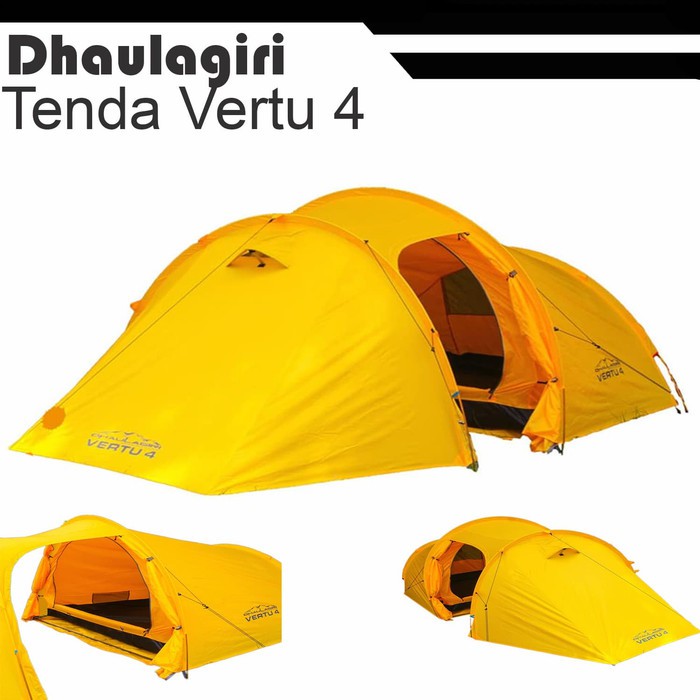 Tenda Camping Dhaulagiri Vertu 4 Kap 4-5 Orang Double Layer Hiking