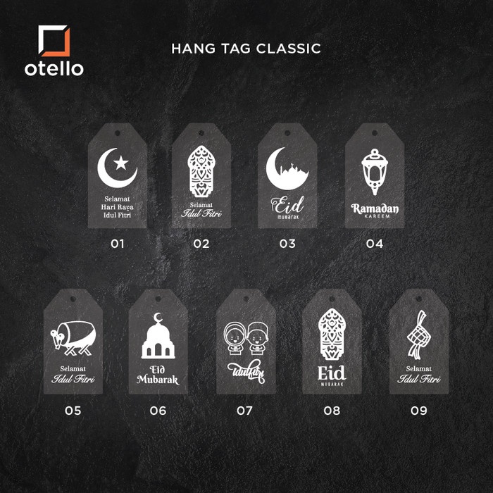 Classic Hang Tag Idul Fitri Hiasan Hampers Lebaran Dekorasi Parcel Tag