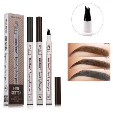 [COD] MUSIC FLOWER EYEBROW WATERPROOF PEN pencil tatoo 3D Microblading Eyebrow - Shade 01Chestnut