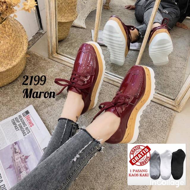 Sepatu Wedges wanita impor Korea 2199