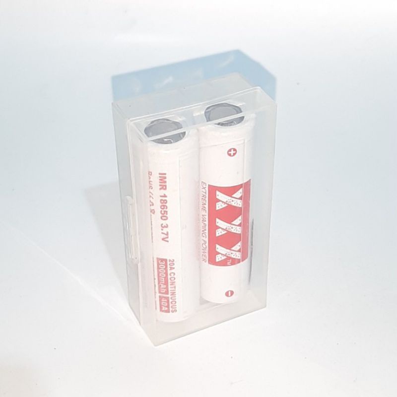 Batterai Charger Lithium IMR 18650 Li-ion 3.7V - 3000mAh Warna Putih Tube