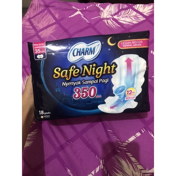 Charm safe night 35cm isi 18 pads