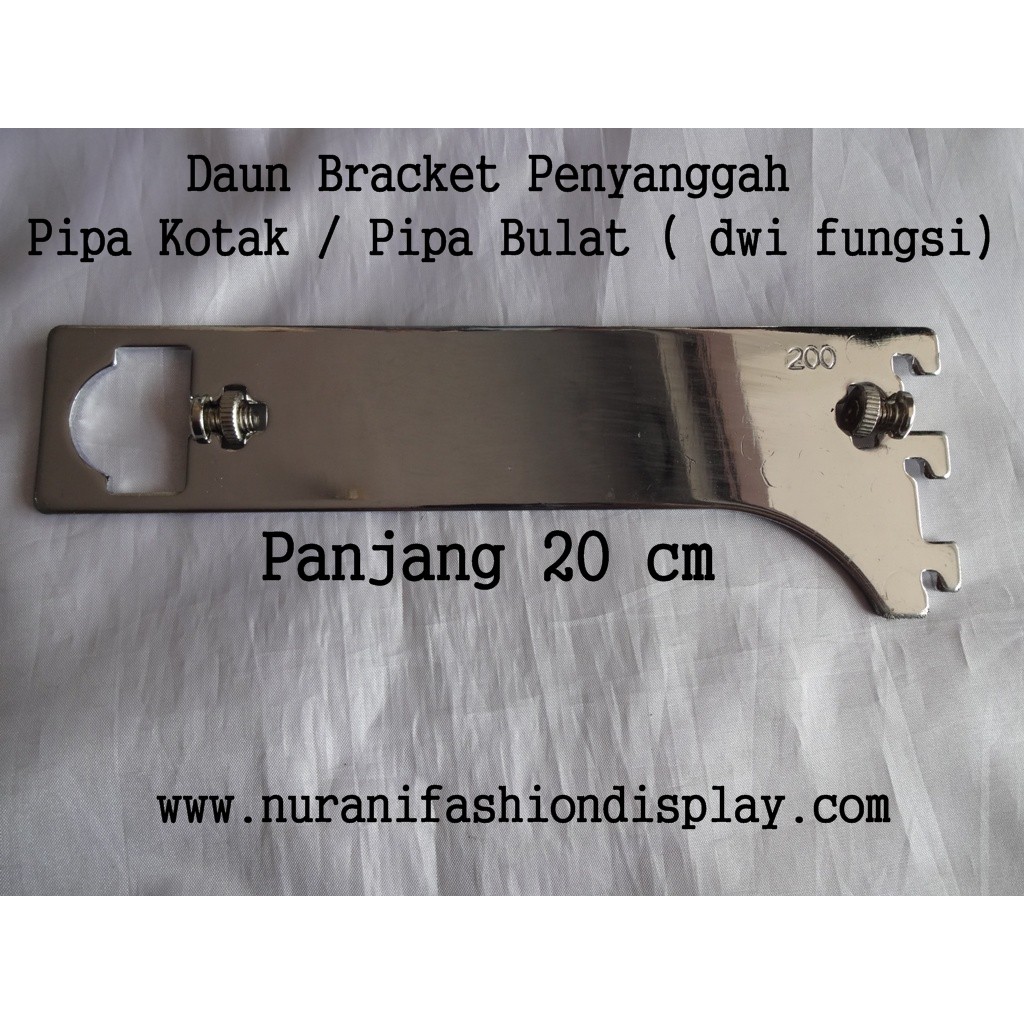 Daun Siku Bracket Penyanggah Pipa Kotak Pipa Bulat 20cm