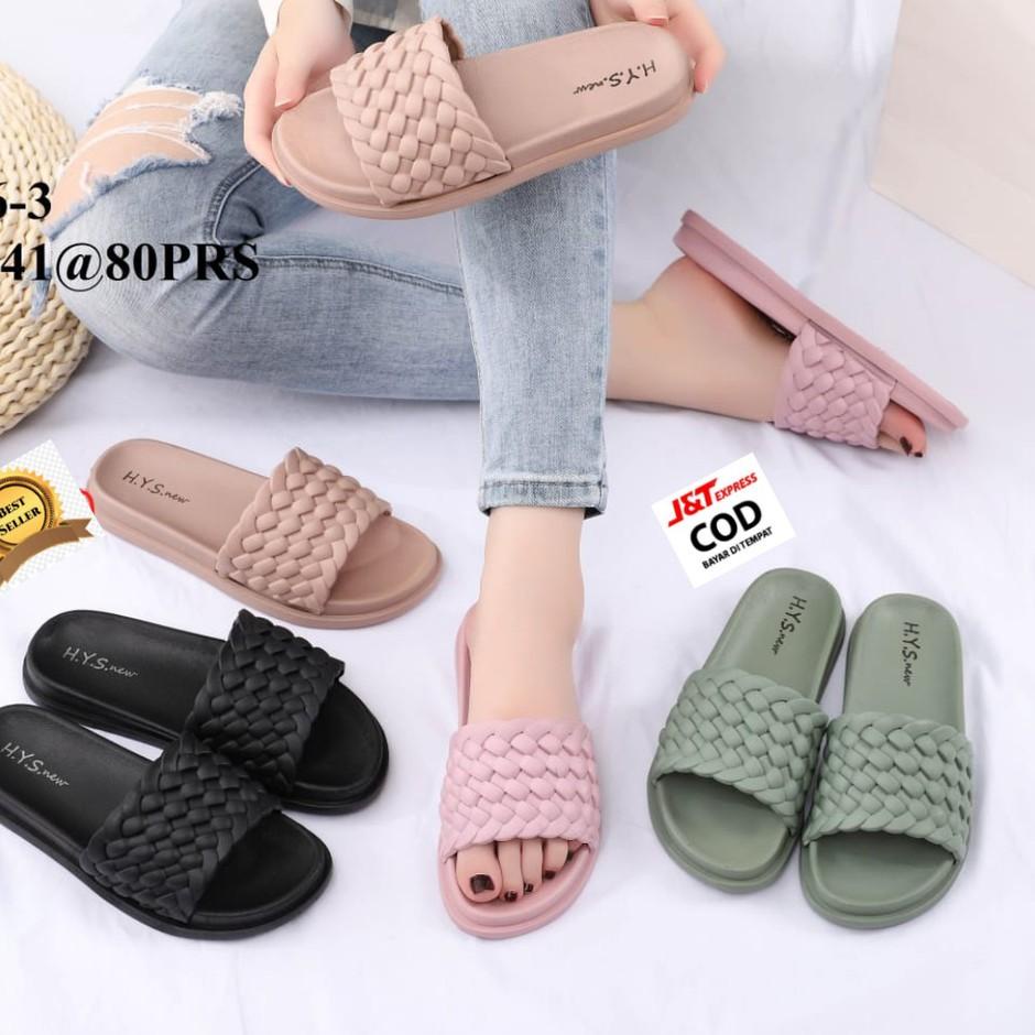 Grosir SANDAL KARET JELLY WANITA SENDAL WEDGES PEREMPUAN SANDAL TALI WANITA BALANCE 92