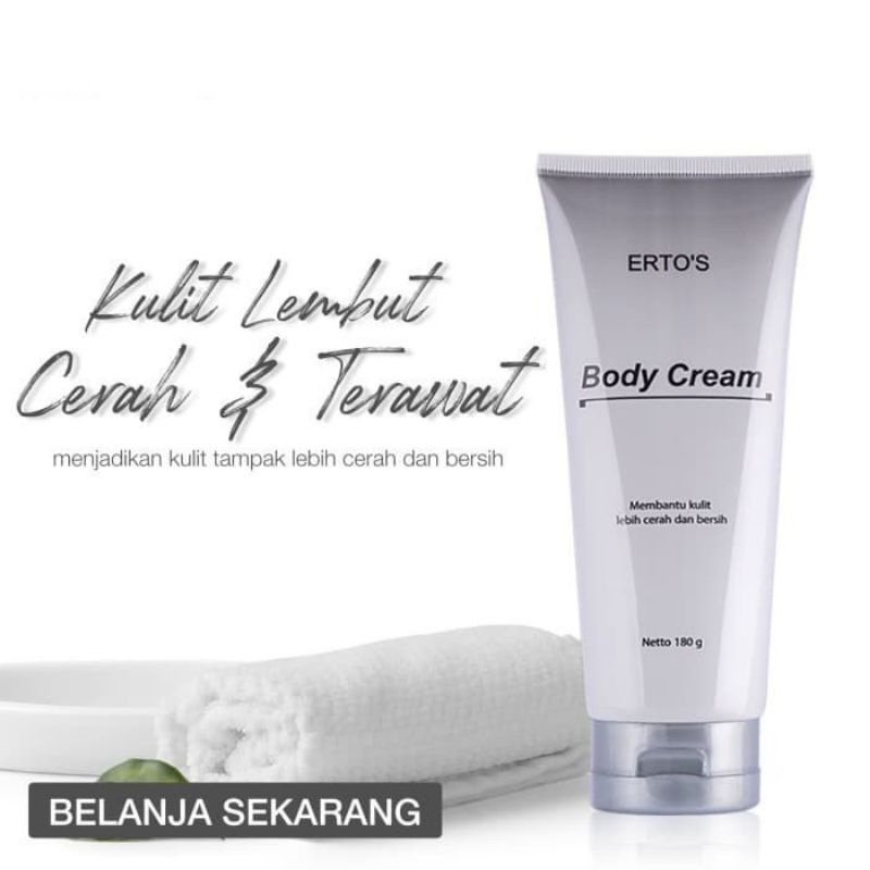 Ertos Body Cream Perawatan Pemutih Badan Tubuh Ampuh Permanen hand body lotio perawatan kulit ertos