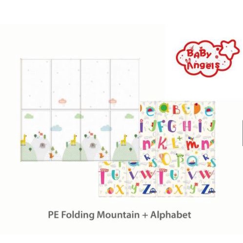 BABY ANGEL PLAY MAT FOLDING UK. XL 1.5CM MOUNTAIN / ALPHABET BA-285/PLAYMAT BAYI