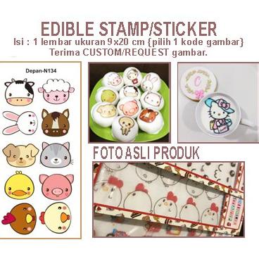 

Ready stock.. Edible stamp stiker makanan edible stiker edible image B172-B177 VNY