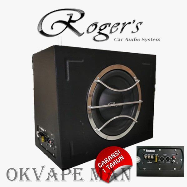 Rogers Subwoofer Aktif Boks Bazooka Amplifier Power Mobil Roger