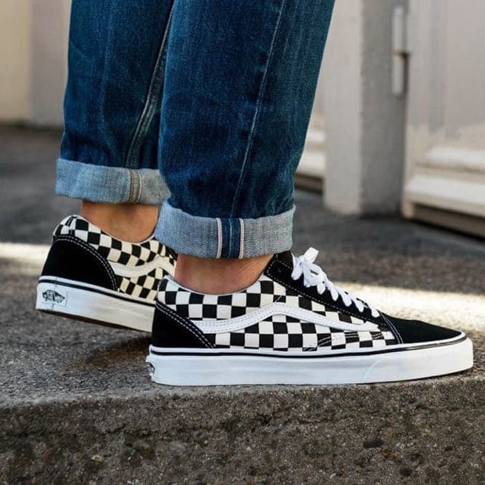 vans old skool primary checkerboard
