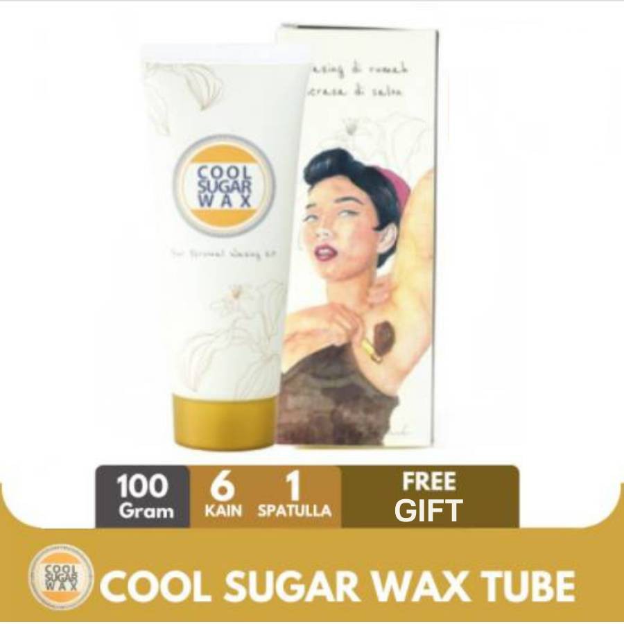 COOL SUGAR WAX TUBE 100 Gr Original Waxing Kit Lengkap Sugar Wax Penghilang Bulu Ketiak dan Betis