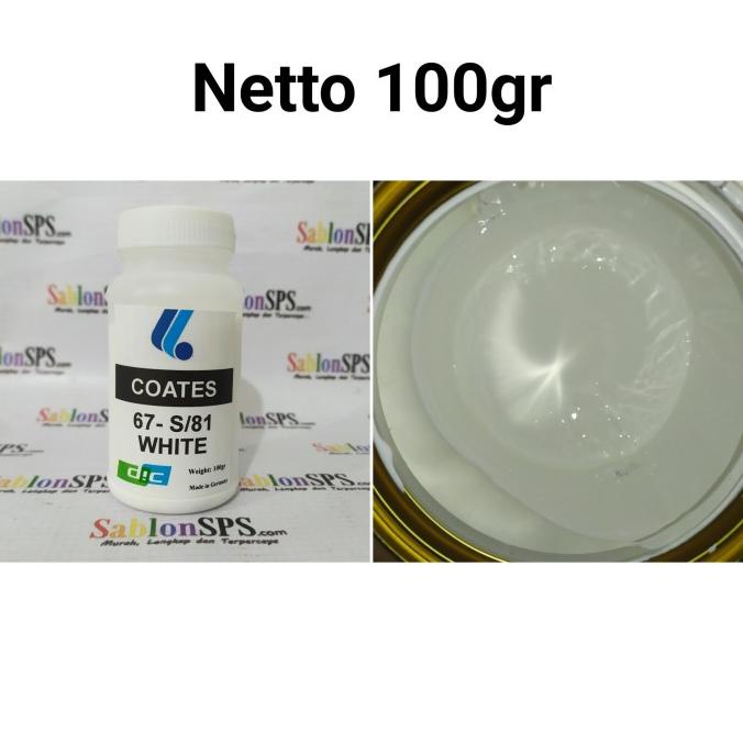 

(COD) TINTA SABLON GELAS COATES 67 - S/81 PUTIH WHITE 100GR OBRAL Kode 890