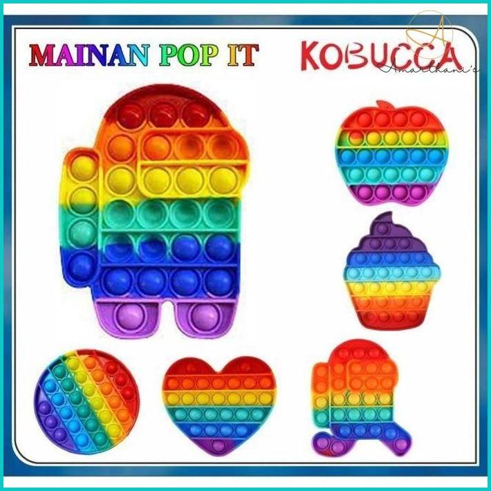 Ac - Pop It Rainbow Pelangi Mainan Pop Its Gelembung Meletup Mainan Anak Wa