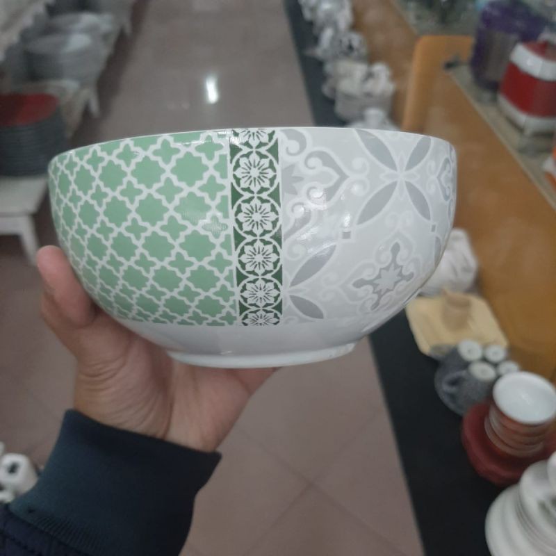 BATIK BOWL MANGKOK MANGKUK KERAMIK SANGO MOTIF BATIK KOLEKSI HIAS