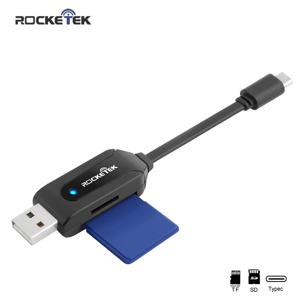 Rocketek Card Reader OTG USB Type C & USB MicroSD / SD Card - RT-UTG03