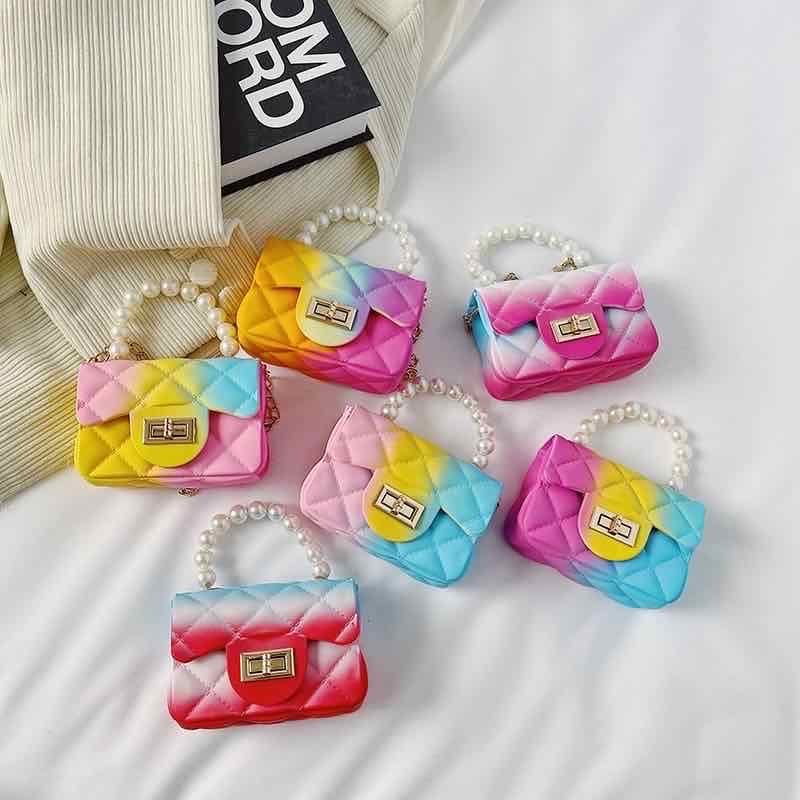 EL 5722 (RANDOM) RISCE TAS HAND BAG MINI JELLY WARNA GRADASI IMPORT WANITA CEWEK PEREMPUAN BATAM