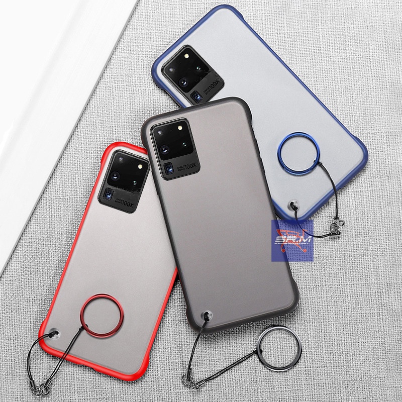 Case Frameless Transparant Stand Ring Casing Samsung S20 Ultra