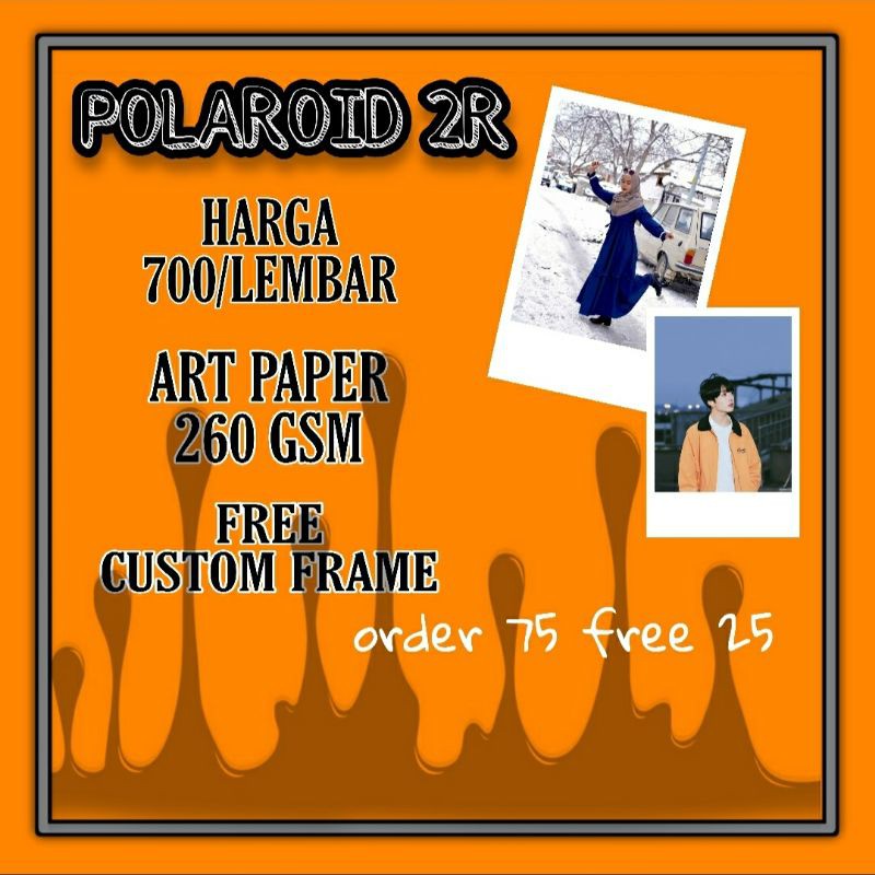 CETAK FOTO POLAROID UKURAN 2R ANTI AIR MURAH, CETAK FOTO, FOTO POLAROID