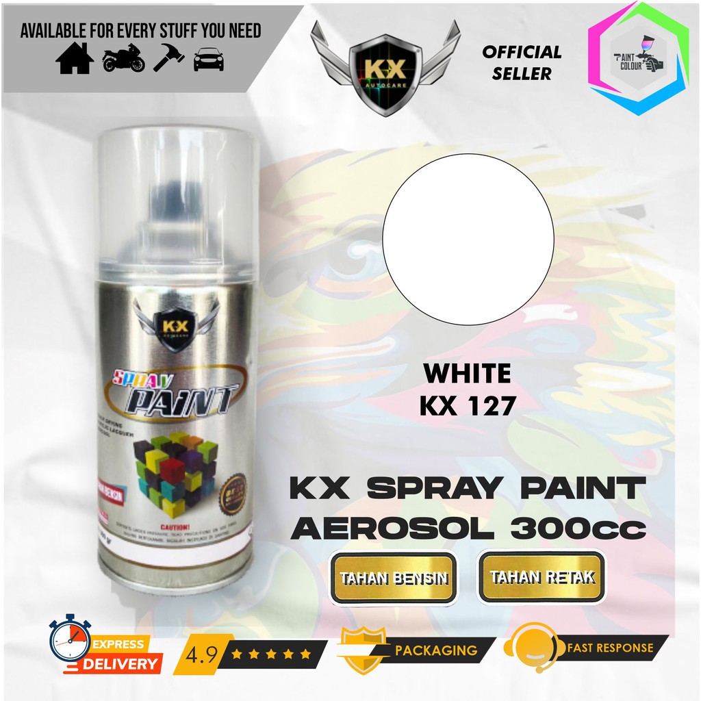 Cat Semprot Aerosol / Pylox KX Autocare Paint - KX 127 WHITE