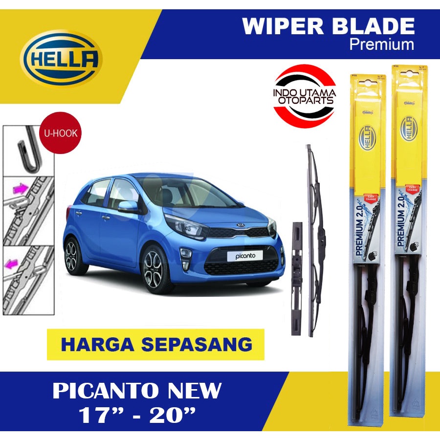 Wiper Blade Mobil Picanto New HELLA Premium 2.0 (17-20)