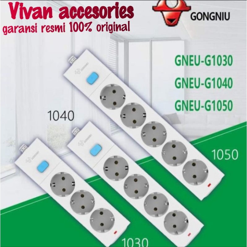 GONGNIU/Goneo stop kontak power Strip GNID-G1030_3M=3 lubang