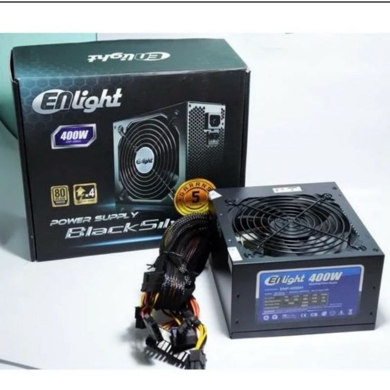 Power Supply Enlight Black Silver 80+