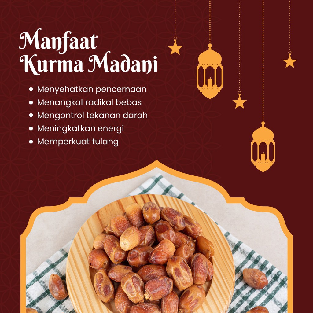 

(BISA COD) KURMA MADANI, Kurma Sukkari Premium, Original Premium dates fruit - 500 gr