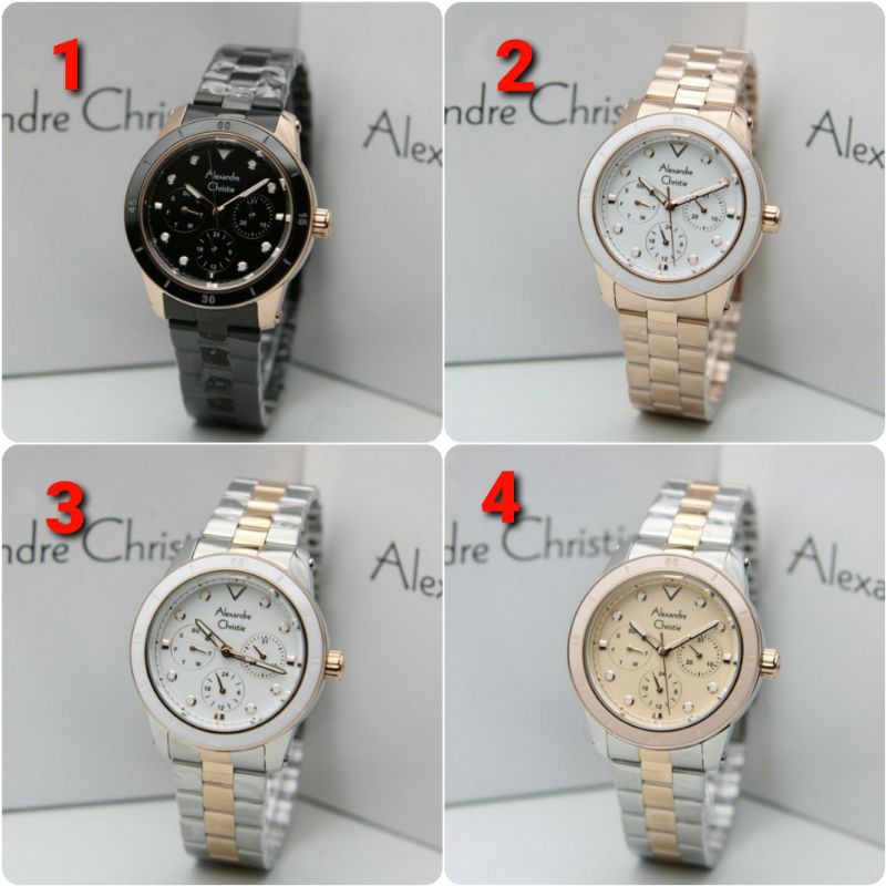 ORIGINAL GARANSI JAM TANGAN WANITA ALEXANDRE CHRISTIE CEWEK RANTAI ALEXANDER CRISTIE CRISTY AC ECHW