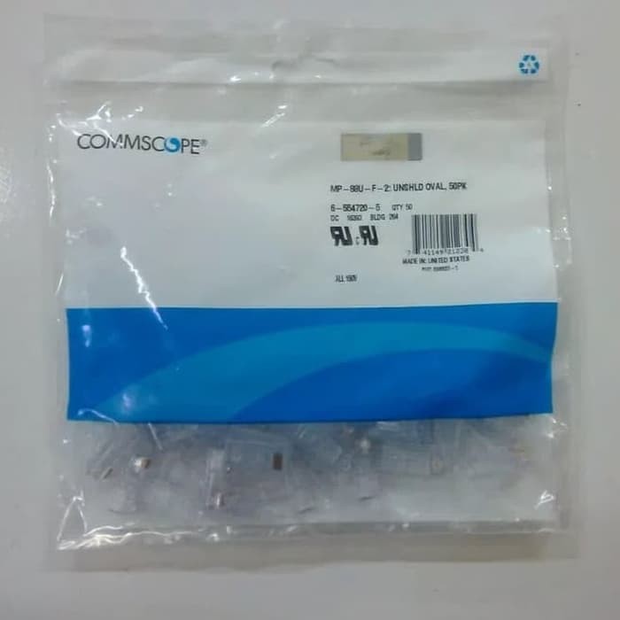 Eceran Konektor LAN Commscope UTP Cat.5e ORIGINAL | Connector RJ45 Cat5e