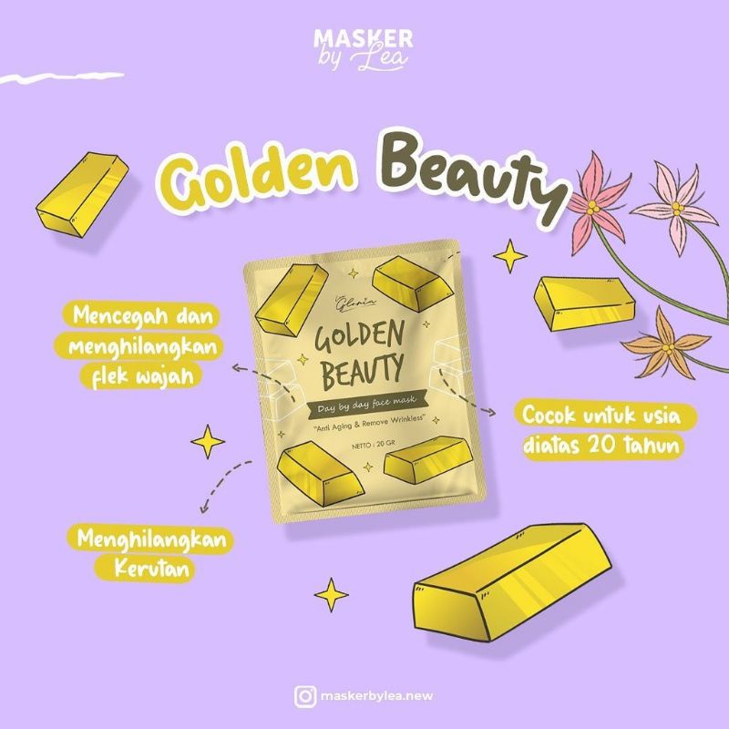 [Saset 20gr] Masker Lea Gloria Face Mask Sachet | Masker Bubuk