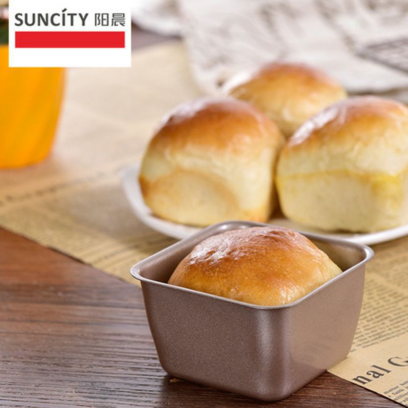 suncity mini square loaf pan set 6 pcs / loyang roti kecil